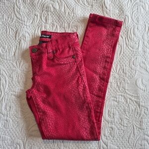 Tractor girls size 8 red skinny jeans 3 pockets  tons of stretch VGUC 1 mark